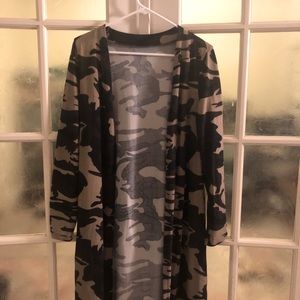 Camo long sweater